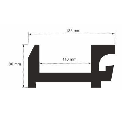 24 Meter + 4 Ecken OL-50 Profil  für indirekte Beleuchtung